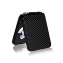 For Samsung Galaxy Z Flip3 5G Carbon Fiber Texture Phone Case(White)