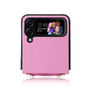 For Samsung Galaxy Z Flip3 5G Carbon Fiber Texture Phone Case(Blue)