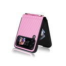 For Samsung Galaxy Z Flip3 5G Carbon Fiber Texture Phone Case(Blue)