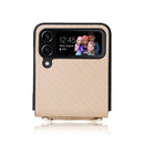 For Samsung Galaxy Z Flip3 5G Carbon Fiber Texture Phone Case(Gold)