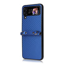 For Samsung Galaxy Z Flip3 5G Carbon Fiber Texture Phone Case(Pink)