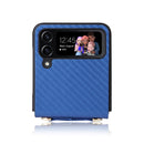 For Samsung Galaxy Z Flip3 5G Carbon Fiber Texture Phone Case(Pink)