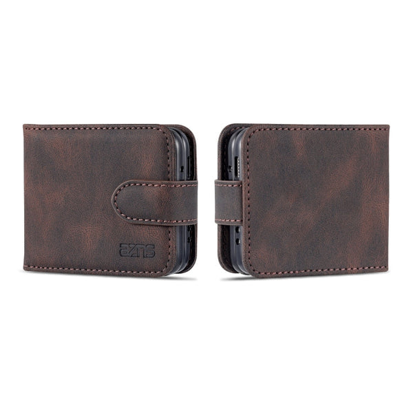 For Samsung Galaxy Z Flip3 5G AZNS Dream II Skin Feel PU+TPU Horizontal Flip PU Phone Case(Coffee)