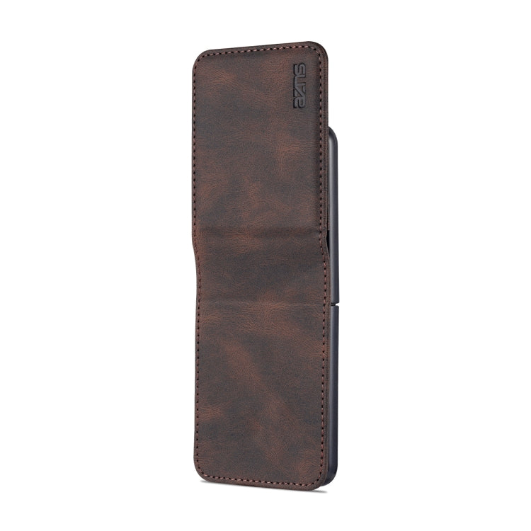 For Samsung Galaxy Z Flip3 5G AZNS Dream II Skin Feel PU+TPU Horizontal Flip PU Phone Case(Coffee)