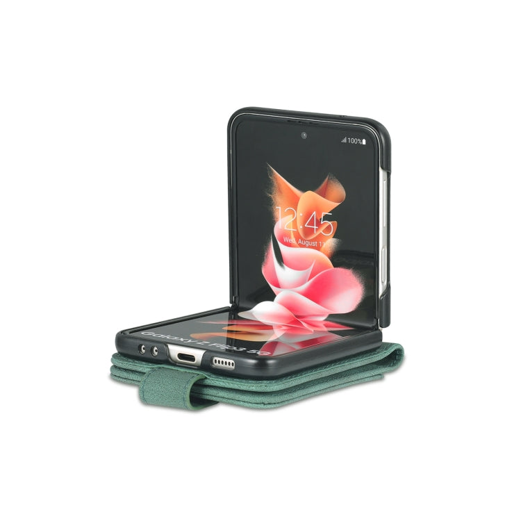 For Samsung Galaxy Z Flip3 5G AZNS Dream II Skin Feel PU+TPU Horizontal Flip PU Phone Case(Green)