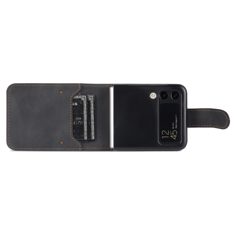 For Samsung Galaxy Z Flip3 5G AZNS Dream II Skin Feel PU+TPU Horizontal Flip PU Phone Case(Black)