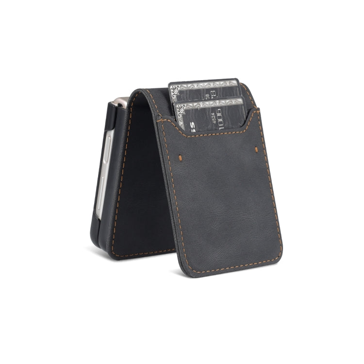 For Samsung Galaxy Z Flip3 5G AZNS Dream II Skin Feel PU+TPU Horizontal Flip PU Phone Case(Black)