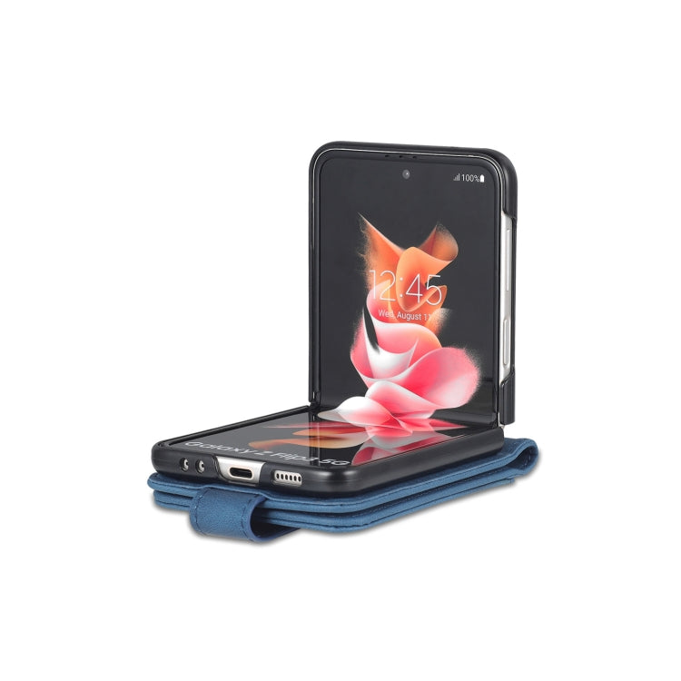 For Samsung Galaxy Z Flip3 5G AZNS Dream II Skin Feel PU+TPU Horizontal Flip PU Phone Case(Blue)