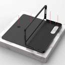 For Samsung Galaxy Z Fold3 5G GKK Ultra-thin Horizontal Flip Leather Phone Case with Pen Slot(Carbon Fiber Texture)