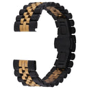 20mm Five-bead Stainless Steel Watch Band(Black Gold)