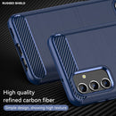 For Samsung Galaxy A13 5G Brushed Texture Carbon Fiber TPU Phone Case(Navy Blue)