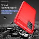 For Samsung Galaxy A13 5G Brushed Texture Carbon Fiber TPU Phone Case (Red)