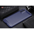 For Samsung Galaxy M52 5G Brushed Texture Carbon Fiber TPU Phone Case(Navy Blue)