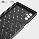 For Samsung Galaxy M52 5G Brushed Texture Carbon Fiber TPU Phone Case(Navy Blue)