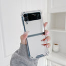 For Samsung Galaxy Z Flip3 5G Mirror Shockproof TPU Phone Protective Case(Silver)