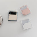 For Samsung Galaxy Z Flip3 5G Mirror Shockproof TPU Phone Protective Case(Rose Pink)