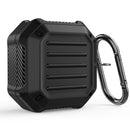 For Samsung Galaxy Buds Live / Buds 2 / Buds Pro / Buds 2 Pro Shockproof Carbon Fiber Luggage Earphone Protective Case with Hook(Black)