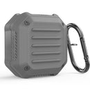 For Samsung Galaxy Buds Live / Buds 2 / Buds Pro / Buds 2 Pro Shockproof Carbon Fiber Luggage Earphone Protective Case with Hook(Grey)