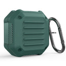 For Samsung Galaxy Buds Live / Buds 2 / Buds Pro / Buds 2 Pro Shockproof Carbon Fiber Luggage Earphone Protective Case with Hook(Green)