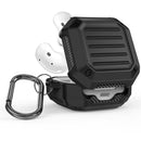 For Samsung Galaxy Buds Live / Buds 2 / Buds Pro / Buds 2 Pro Shockproof Carbon Fiber Luggage Earphone Protective Case with Hook(Black)