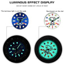 SANDA 6078 Fluorescent Calendar Dial Transparent Strap Quartz Watch for Women(Transparent White Belt Green Surface)