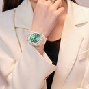 SANDA 6078 Fluorescent Calendar Dial Transparent Strap Quartz Watch for Women(Transparent White)