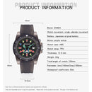 SANDA 6078 Fluorescent Calendar Dial Transparent Strap Quartz Watch for Women(Transparent White Belt Blue Surface)