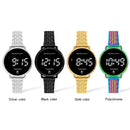 SANDA 8011 Touch Screen LED Digital Display Round Dial Electronic Watch for Men(Silver)