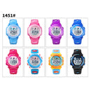 SKMEI 1451 LED Digital Stopwatch Chronograph Luminous Children Sports Electronic Watch(Yellow Shell Blue Circle)