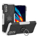 For Tecno Pova 2 Armor Bear Shockproof PC + TPU Phone Protective Case with Ring Holder(White)
