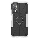 For Tecno Pova 2 Armor Bear Shockproof PC + TPU Phone Protective Case with Ring Holder(White)
