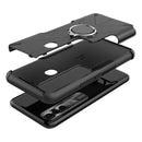 For Tecno Spark 7 Pro Armor Bear Shockproof PC + TPU Phone Protective Case with Ring Holder(Black)