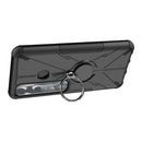 For Tecno Spark 7 Pro Armor Bear Shockproof PC + TPU Phone Protective Case with Ring Holder(Black)