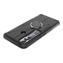 For Tecno Spark 7 Pro Armor Bear Shockproof PC + TPU Phone Protective Case with Ring Holder(Black)