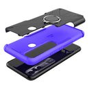 For Tecno Spark 7 Pro Armor Bear Shockproof PC + TPU Phone Protective Case with Ring Holder(Purple)