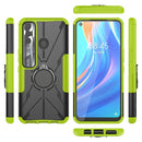 For Tecno Spark 7 Pro Armor Bear Shockproof PC + TPU Phone Protective Case with Ring Holder(Green)