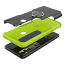 For Tecno Spark 7 Pro Armor Bear Shockproof PC + TPU Phone Protective Case with Ring Holder(Green)