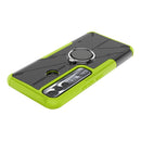 For Tecno Spark 7 Pro Armor Bear Shockproof PC + TPU Phone Protective Case with Ring Holder(Green)