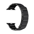 Bamboo Joint Magnetic Steel Watch Band For Apple Watch Series 7 41mm / 6&SE&5&4 40mm / 3&2&1 38mm(Black)