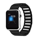 Bamboo Joint Magnetic Steel Watch Band For Apple Watch Series 7 41mm / 6&SE&5&4 40mm / 3&2&1 38mm(Black)