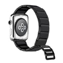 Bamboo Joint Magnetic Steel Watch Band For Apple Watch Series 7 41mm / 6&SE&5&4 40mm / 3&2&1 38mm(Black)