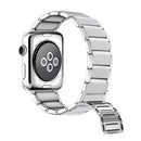 Bamboo Joint Magnetic Steel Watch Band For Apple Watch Series 7 41mm / 6&SE&5&4 40mm / 3&2&1 38mm(Silver)