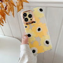 Dual-side Laminating IMD Plating Flower Pattern TPU Phone Case For iPhone 13 Pro Max(DX-66)