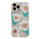 Dual-side Laminating IMD Plating Flower Pattern TPU Phone Case For iPhone 13 Pro Max(DX-74)