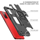 For Google Pixel 5a Magnetic Armor Shockproof TPU + PC Phone Case with Metal Ring Holder(Black)