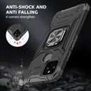 For Google Pixel 5a Magnetic Armor Shockproof TPU + PC Phone Case with Metal Ring Holder(Black)