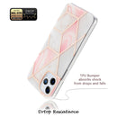Dual-side Laminating Marble TPU Phone Case For iPhone 13 Pro(Purple Dolphin)