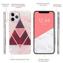 Dual-side Laminating Marble TPU Phone Case For iPhone 13 Pro Max(Blue Dolphin)