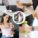 Nylon Braid One Buckle Watch Band For Apple Watch Series 8&7 41mm / SE 2&6&SE&5&4 40mm / 3&2&1 38mm(Rainbow)