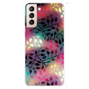 For Samsung Galaxy S22 5G Shockproof Painted Transparent TPU Phone Protective Case(Fluorescent Branches)